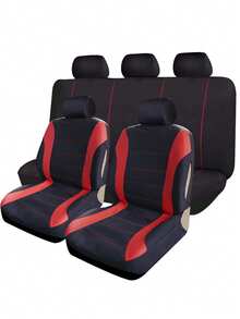 Funda para asiento de coche de tela de poliéster transpirable, ajuste universal para la mayoría de coches, SUV y camionetas - Conjunto completo - Ver 14