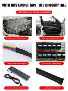 1~4卷 15米 9/15/19/25/32毫米 汽车用布基胶带 电气绝缘布基胶带 耐热隔热汽车胶带 防水隔音电线胶带 - B-黑色 - 查看 6