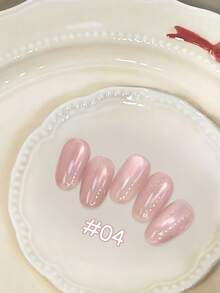 10毫升情人节甜蜜告白粉色猫眼凝胶指甲油，流行透明丝滑粉色磁性粉猫眼美甲，裸粉色猫眼美甲用品 - 彩色 - 查看 19