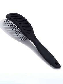 1pc Men's Wet/Dry Hair Brush, Anti-Static Ventilated Design, Smooth, Suitable For Wet & Dry Hair, Daily Use - Black - View 1
