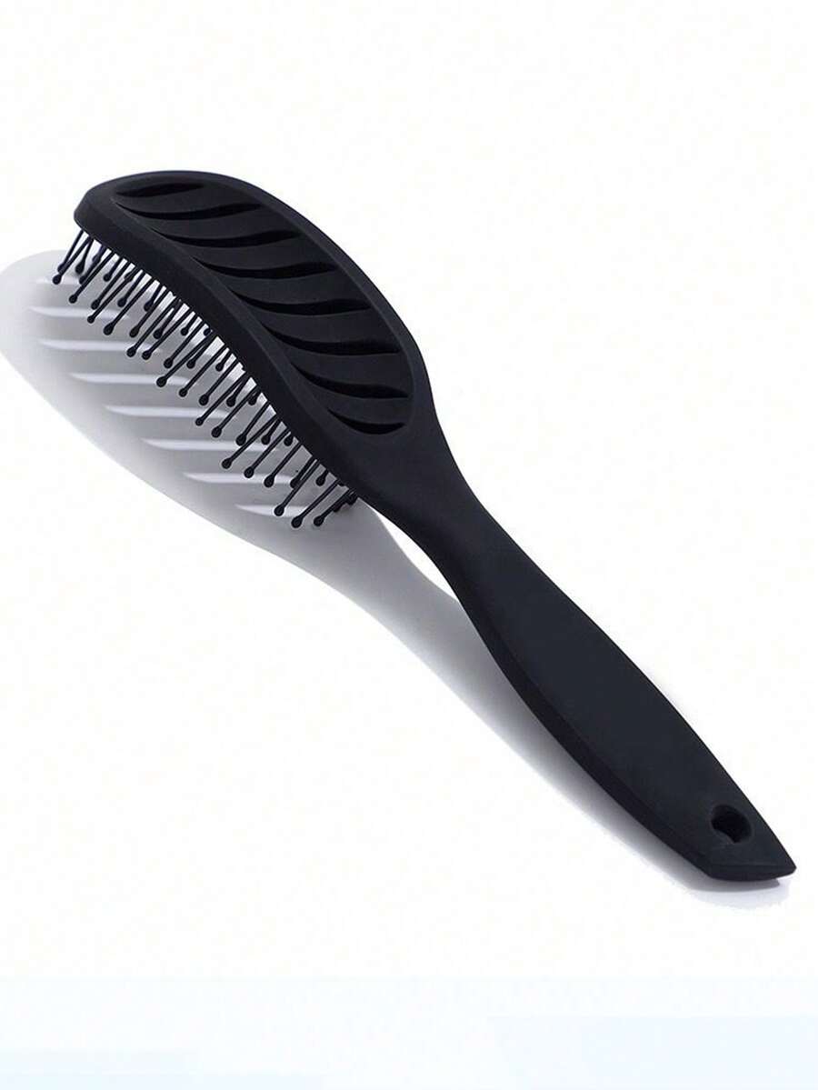 1pc Men's Wet/Dry Hair Brush, Anti-Static Ventilated Design, Smooth, Suitable For Wet & Dry Hair, Daily Use - Black - View 1