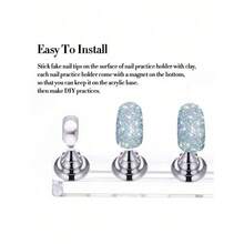 Nail Stand For Press On Nails Display, Magnetic Fake Nails Holder For Painting Nails Practices, Beginner Acrylic Nail Art Kit Accessories, Nail Salon Equipment And Decor,Nail Supplies,Nail Tools,Nail Art Tools,Back To School,Nails,Nail Tools For Press On Nails - Hồng - Xem 6