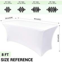 1 pieza Mantel rectangular de poliéster, material de tela elástica, ajuste apretado y resistente a las arrugas, lavable a mano y a máquina, adecuado para boda, cumpleaños, feria comercial y decoración de eventos, mantel de banquete de unicolor - Multicolor - Ver 13