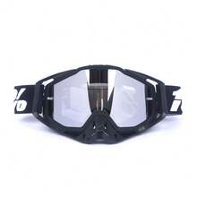 CASALIVA Gafas de Motocicletas, Gafas Transparentes de Motocross, Gafas Anti Ultuv Polvo a Prueba de Viento Gafas Tpu Protección Efectiva Gafas Transparentes, Gafas de Exterior a Prueba de Viento para Hombres y Mujeres Adultos, Gafas de esquí a prueba de viento - Blanco y Negro - Ver 2