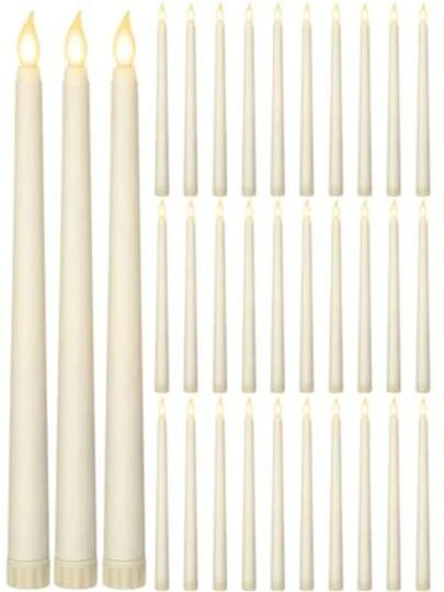 12pcs White Flameless Candles, Electronic Candles/Wedding Decor, Best Selling Adjustable Brightness Smokeless Electronic Candles, Suitable For Birthday Wedding Party Decor, Creating Romantic Starry Atmosphere, Mother's Day Decor