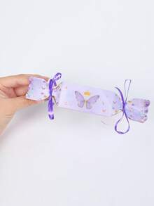 6个紫色蝴蝶礼盒，礼品包装盒，生日礼品包装盒，婚礼回礼盒，生日礼品袋，礼品包装用品，蝴蝶主题生日派对用品，派对礼品袋，蝴蝶装饰，性别揭晓派对，迎婴派对装饰，婚礼装饰 - 紫色蝴蝶 - 查看 8