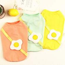 Dog Clothes Spring And Summer Thin Pet Clothing Cat Puppy Summer Clothing Pet Clothes Poached Egg Vest - Orange - View 7