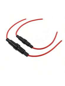 Portafusibles, Manga de cable fusible, Tubo de conexión de fusible - Rojo y negro - Ver 4