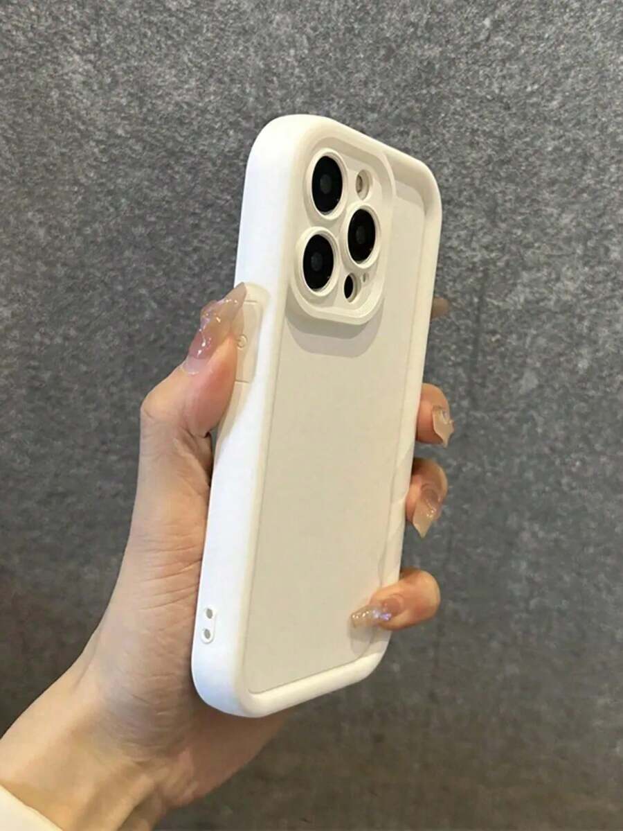 Minimalist Thick Anti-Drop White Phone Case, Compatible With IPhone 17 Pro Max/17 Pro/17 Air/17/16 Pro Max/16/16 Pro/16 Plus/16E/15/15 Plus/15 Pro/15 Pro Max/11/12/13/14 Pro Max/XS/XR/11 Pro/11 Pro Max/12 Pro/12 Pro Max/13 Pro/13 Pro Max/7 Plus/14 Pro/14 Pro Max/14 Plus/7 Plus/8 Plus/8/SE2/13 Mini/12 Mini - White - View 1