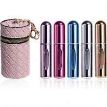 5 Pcs 5 Ml Mini Refillable Perfume Atomizer Bottle Portable Leak Proof Spray Bottle With Travel Outgoing Bag For Daily Use Travel Business Trip - 預設 - 查看 1