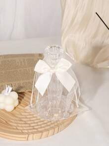 1件/套玻璃烛台，复古法式风格，透明纹理单臂锥形烛台，适用于餐桌中心装饰、客厅壁炉架摆设、婚礼招待会装饰、节日派对布置、精品酒店点缀、浪漫约会之夜、新娘送礼会布置、办公室接待氛围。 - 多色 - 查看 7