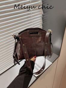 This Is A Stylish, Compact, And Chic Tassel Handbag, A Newly Designed, Personalized, And Multifunctional Women's Handbag With A Novel And Unique Design. It Is Versatile, Suitable For Casual Commuting, Shoulder Carrying, Or Crossbody Wear. - Coffee - View 8