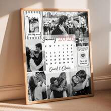 1件个性化情人节礼物（男士款），周年纪念日礼物，周年纪念日帆布模板，可编辑情侣照片拼贴画，浪漫个性化礼物，个性化墙饰，房间装饰品，房间用品，可选相框 - 多色 - 查看 10