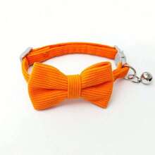 1pc Adjustable Cat Collar With Detachable Bow Tie, Suitable For Medium And Small Cats And Dogs - Multicolor - View 4