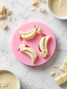 1 pieza/2 piezas Molde de silicona con forma de guisante para hornear mousses, pastelerías francesas, pudines de chocolate y magdalenas. Antiadherente y fácil de desmoldar, molde de silicona vegetal. - Rosa - Ver 9