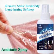 Removedor de Eletricidade Estática de Roupas, Spray Anti-Estático para Casa, Removedor de Rugas e Estática para Cabelo, Roupas, Interior de Carro, Cortinas, Sofá, Carpete, Animais de Estimação - Líquido - Visão 4