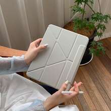 Ốp bảo vệ máy tính bảng 3 trong 1 tối giản, màu trơn, có nam châm, dễ thương, tương thích với Apple iPad thế hệ thứ 11, iPad Pro phiên bản mới 2025, iPad thế hệ thứ 10, iPad Air 7/6, 11 inch, có khe cắm bút cảm ứng, chống cong vênh, ốp bảo vệ máy tính bảng thời trang dành cho nữ. - Nhiều màu - Xem 33