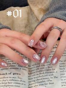 MISS SHAKA 10毫升 冬春美甲 新年粉色仙女痕迹缎面玻璃珠猫眼凝胶指甲油 金粉指甲凝胶 美甲沙龙 家用DIY 美白 流行百搭美甲用品 情人节 - 彩色 - 查看 7