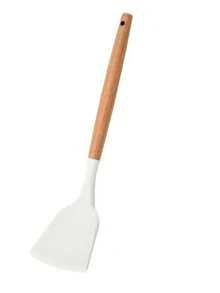 1/3件套木柄硅胶铲套装，耐热不粘锅具烹饪用具 - 白色 - 查看 15