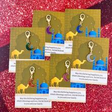 Bộ 12 móc khóa hình trăng lưỡi liềm nhiều màu sắc bằng hợp kim kẽm, quà tặng Eid Mubarak, thiệp chúc mừng Eid/tinh tế - Khóa càng cua, hợp kim kẽm | Lựa chọn lý tưởng cho người thân yêu/bạn bè | Thích hợp cho sinh nhật, thi cử, tốt nghiệp, động viên hàng ngày, lời chúc ngày lễ, sự quan tâm từ xa | - Món quà chu đáo dành cho phụ nữ, giáo viên, mẹ, bạn thân - Sao sáu màu và mặt trăng - Xem 7