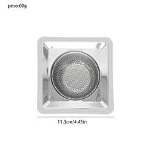 Cubierta de drenaje de acero inoxidable de alta resistencia - recinto de ducha antiobstrucción, bañera y canasta de drenaje del fregadero con recolector de cabello - rejilla de drenaje de baño resistente a la corrosión, adecuada para cocinas y baños - cubierta de drenaje fácil de limpiar, colector de cabello del drenaje de la ducha, filtro del fregadero de la cocina, diseño perforado, malla de metal duradera, material resistente a la oxidación, mejoras para el hogar. - 1 - Ver 10