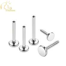 5pcs G23 Titanium Alloy Earring Posts, Handpolished, 14K Plated, Anodized, Suitable For Men And Women, Replacement Earring/Lip/Nose Stud Posts - G23 - View 6