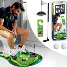 Funny Toilet Golf Game, Toilet Mini Golf Game Set, Leisure Entertainment Sports Toy, Toilet Prank, Can Be Practiced In Any Bathroom/Toilet - Golf Accessories, Wonderful Toilet Time - Dad Gift, Funny Gift For Dad, Funny Gift For Husband, Boyfriend, Men, Suitable For Golf Gifts, Bathroom Accessories, Men's Gifts, Sports Accessories, Family Entertainment Activities - Multicolor - View 1