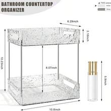 Oaoleer 1pc Light Luxury Bathroom Storage Rack, Transparent Dressing Table Skin Care Product Lipstick Nail Polish Perfume Storage Rack, Removable Desktop Storage Shelf, Makeup Organizer Bag,Room Decor, Bags,Makeup Bag,Vanity,Travel,Make Up Bag,Travel Essentials,Organizer,Storage,Travel Essential,Makeup Organizer,Makeup Bags,Make Up Organizer,Organiser,Toiletry Bag,Desk Organiser,Cosmetic Bag,Makeup Pouch,Make Up Organize,Vanity Accessories,Make Up Pouch,Make Up Bags,Jewellery Box,Pouch,Makeup Brush Holder,Brush Holder,Perfume Organiser,Pouch Bag,Gifts For Women,Christmas Gifts,Gift Ideas For Women - 無色 - 查看 10