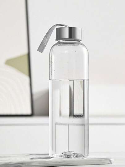 Glass Water Bottles With Lids - 3 Sizes Reusable Borosilicate Drinking Bottles With Carrying Straps, Leakproof For Sports, Camping & Office Use