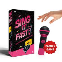 Trò chơi Thử thách Ca hát Đỉnh cao: Nhịp độ nhanh! Trò chơi vui nhộn dành cho 2-10 người chơi với micro đồ chơi, kiểm tra kiến thức âm nhạc của bạn trong hoạt động trò chơi nhóm hoặc gia đình thú vị này, trò chơi giải trí cho các bữa tiệc. - Nhiều màu - Xem 1