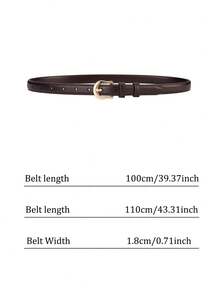 Thắt lưng nữ khóa hợp kim vàng tối giản, đa năng, dây đeo mảnh thời trang, phù hợp cho đi làm, hẹn hò, thường ngày, thể thao, công sở - Phù hợp cho mùa xuân, hè, thu, đông, có thể phối với quần jeans, chân váy, đầm, món quà lý tưởng cho ngày Valentine, sinh nhật, kỷ niệm. - Nhiều màu - Xem 4