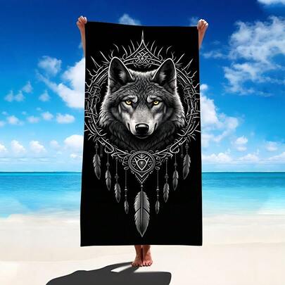 1pc Summer Beach Pearl Shell Beach Towel - Super Absorbent, Ultra-Fine Fiber, Lightweight, Soft, Quick-Drying, UV Protection, Comfortable, Suitable For Camping, Outdoor Activities, Birthday Parties, Essential For Summer Beach Trips