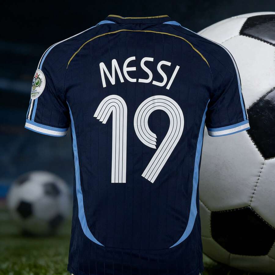 Argentina 2006 World Cup Retro Away Jersey#19 AQPK - Default - View 1