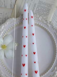 Bộ 2 chiếc (một hộp) Nến hình nón dài màu hồng, dài 9,84 inch, sáp đậu nành không khói, trang trí tiệc cưới, tạo không khí ấm cúng. Nến hình nhánh dài, màu đen, màu đỏ, màu hồng, màu trắng, nến tạo không khí lễ hội, nến ngày Valentine, nến dễ thương và vui nhộn, trang trí nhà cửa. - Nhiều màu - Xem 22