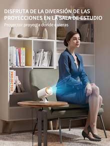 Proyector  Android Wifi 4k Led Enfoque Eléctrico - Blanco - Ver 4