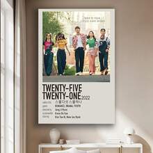 Framed Twenty-Five Twenty-One K-Drama TV Show Canvas Poster - Minimalist Korean Drama Art Print With English & Korean Text Wall Decor For Living Room, Bedroom, Kitchen,Restroom Decoration - Đóng khung - Xem 2