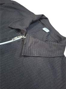 Long Sleeve Polo Shirt With Zipper Launch - Negro - Ver 2
