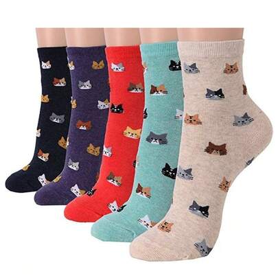 Kit 6 Pares Meias Infantil Menina Estampas Diversas Premium Meia Meias Meninas Divertida Estampadas