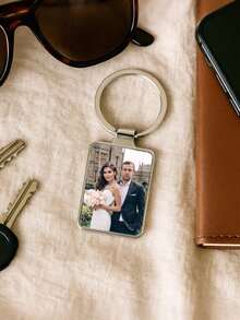 Personalized Photo Keychain, Customized Picture Keychain, Photo Gift, Personalized Keychain Gift, Anniversary Gift, Unique Couple Gift, Gift For Boyfriend, Girlfriend, Wife, Husband, Valentine's Day Gift - Multicolor - View 5