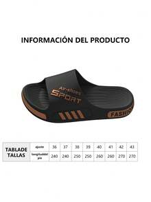 Zapatillas Gruesas Para Hombres De Suela Gruesa Adecuadas Para El Uso En Interiores Y Exteriores En Verano, Proporcionando Alta Durabilidad, Comodidad, Diseño Antideslizante Y Con Forma De Poo, Ideales Para Parejas - Negro y dorado - Ver 12