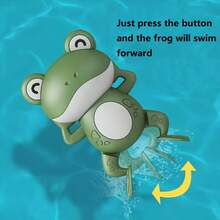 Clockwork Bathtub Toy - Moving Frog Baby With Water Clock, Educational Swimming Toy For Toddlers And Infants, Bath Fun (Green/Red/Blue) - Birthday Party Decor, Playful Frog Design - Multicolor - View 8