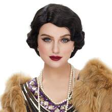 20 قطعة شعر باروكة موجة الأصبع، شعر اصطناعي مجعد للنساء لأزياء عقد 1920، حفلة هالوين، الاستخدام اليومي (أسود) - متعدد الألوان - مشاهدة 2