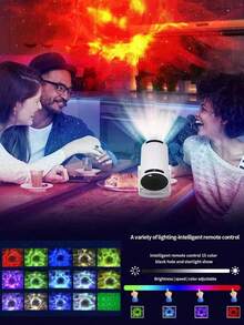 New Starry Sky Projection Lamp, Dreamlike Starlight Night Light, High-End Bedroom Atmosphere Lamp - White - View 8