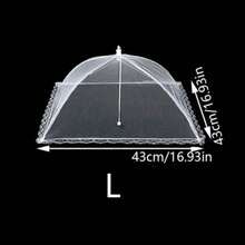 1pc,White Fly Proof Vegetable Cover, Foldable Mesh Food Cover, Mosquito Proof Table Cover, Home Table Cover, Large Foldable Food Cover, Fly Proof Kitchen And Outdoor Camping Net, Food Cover, Home Vegetable Cover, Table Cover, Foldable Vegetable Cover, Umbrella, Home Table Food Cover, Fly Proof Net - Multicolor - View 15