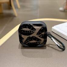 Sexy Black Lip Design Protective Case Compatible With Apple , Transparent Black Earphone Protective Cover, Anti-Drop Earphone Case, Only Suitable Compatible With Apple Bluetooth Earphone - Transparent Black - View 15