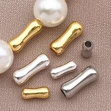 20颗18K镀金黄铜隔珠，竹节珠，金属管珠，小骨质散珠，适用于珠宝制作、手链、项链等DIY工艺品 - 彩色 - 查看 4