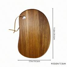 1件手工木制托盘，木制披萨板，圆形条纹披萨盘，红木材质，可作奶酪板、烧烤砧板、面包饼干盘，厨房用品，厨房礼品，情人节礼物，开斋节礼物，复活节礼物 - 黃色 - 查看 16