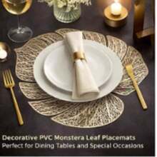 Elegant Gold Silver PVC Place Mats For Table Set Of 4 - Durable And Stylish Table Mats For Dining Room Decor - Premium Quality Place Mats For Enhanced Dining Experience - Placemat1 - View 2