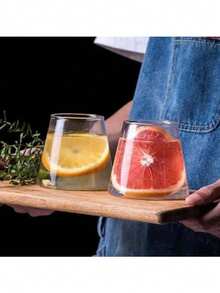 1个极简主义拿铁咖啡玻璃杯，牛奶杯，家用饮水杯，夏季冷饮杯 - 無色 - 查看 8