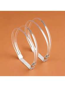 1 par de correas elásticas ajustables y transparentes para zapatos de tacón alto - transparente - Ver 3